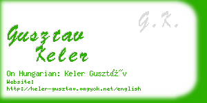 gusztav keler business card